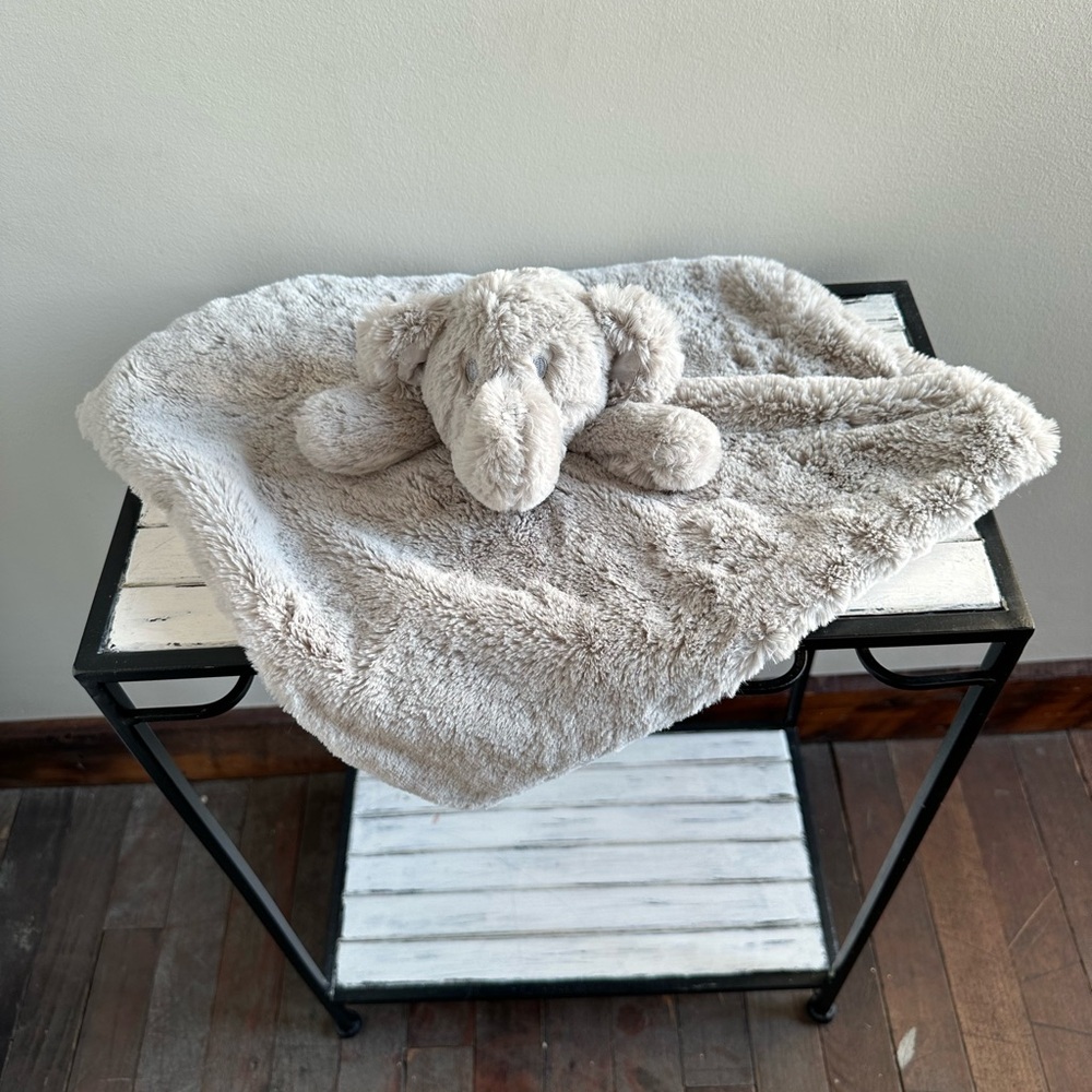 Kelly Toy Plush Elephant Gray Lovey Security Blanket Baby Stuffed